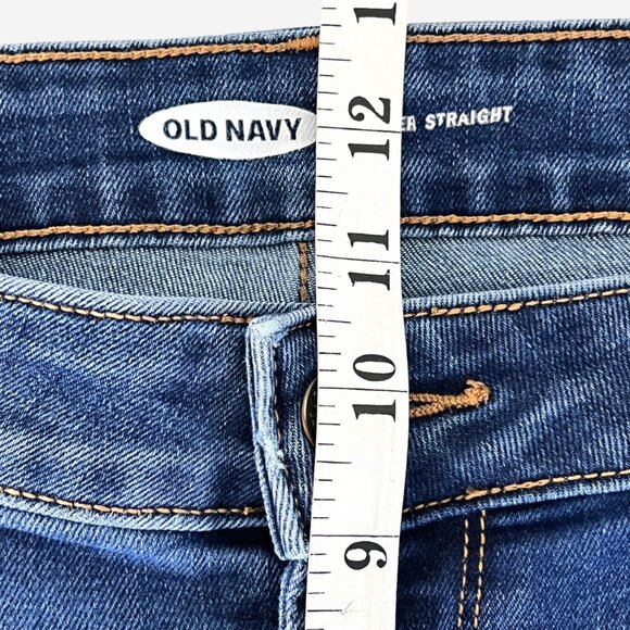 Old Navy Womens Power Straight Ripped Distressed Jeans Size 12 Long Straight Leg - Picture 10 of 11